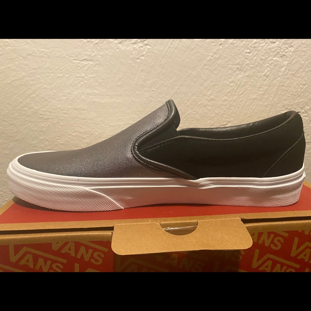 Brand New Vans Slip Ons Black/Metallic